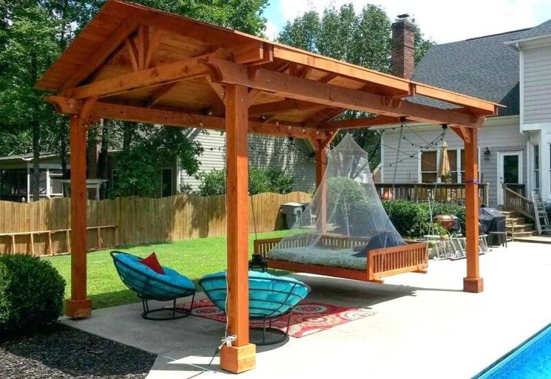 WOODEN FREE STANDING PATIO COVERS
