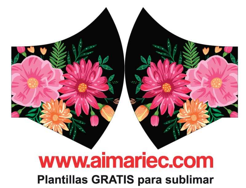 Barbijo Con Flores Descarga Gratis Plantillas Para Sublimar Tapabocas Plantillas y vectores para sublimar. plantillas para sublimar tapabocas