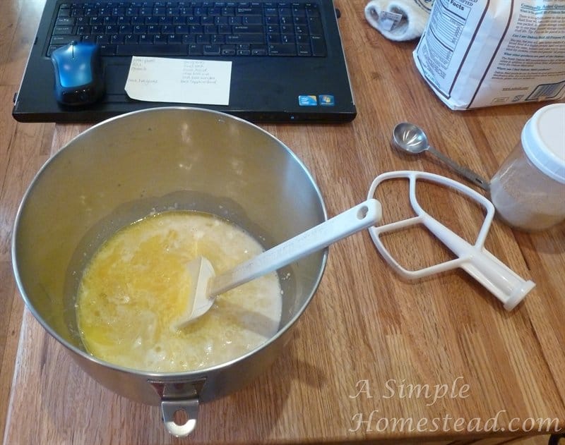 Lion house rolls - wet ingredients