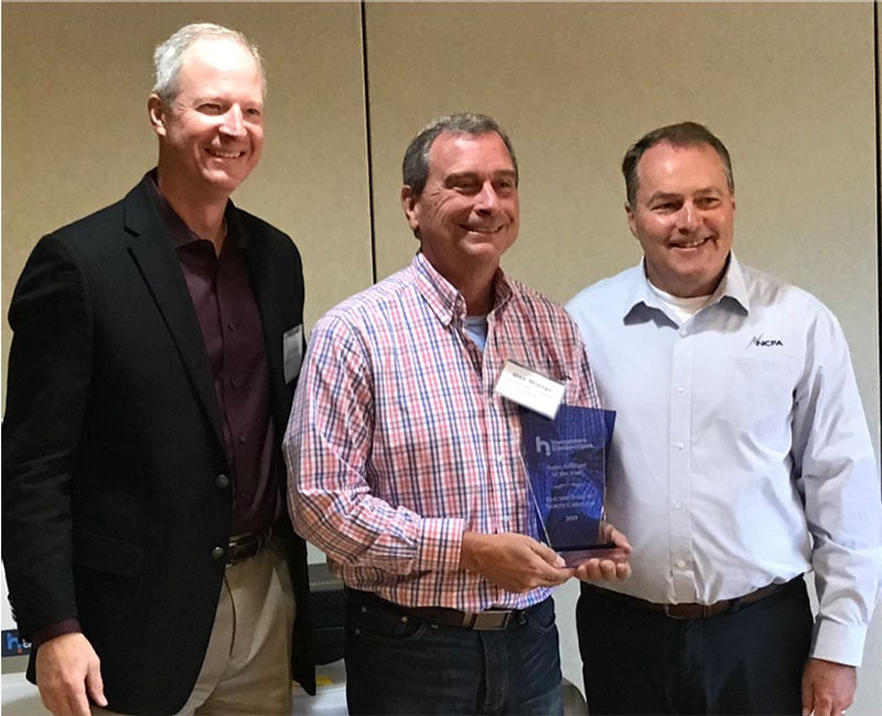 Mike Mozingo accepts the 2019 Sales Affiliate of the Year Award on behalf of ElectriCities of North Carolina.