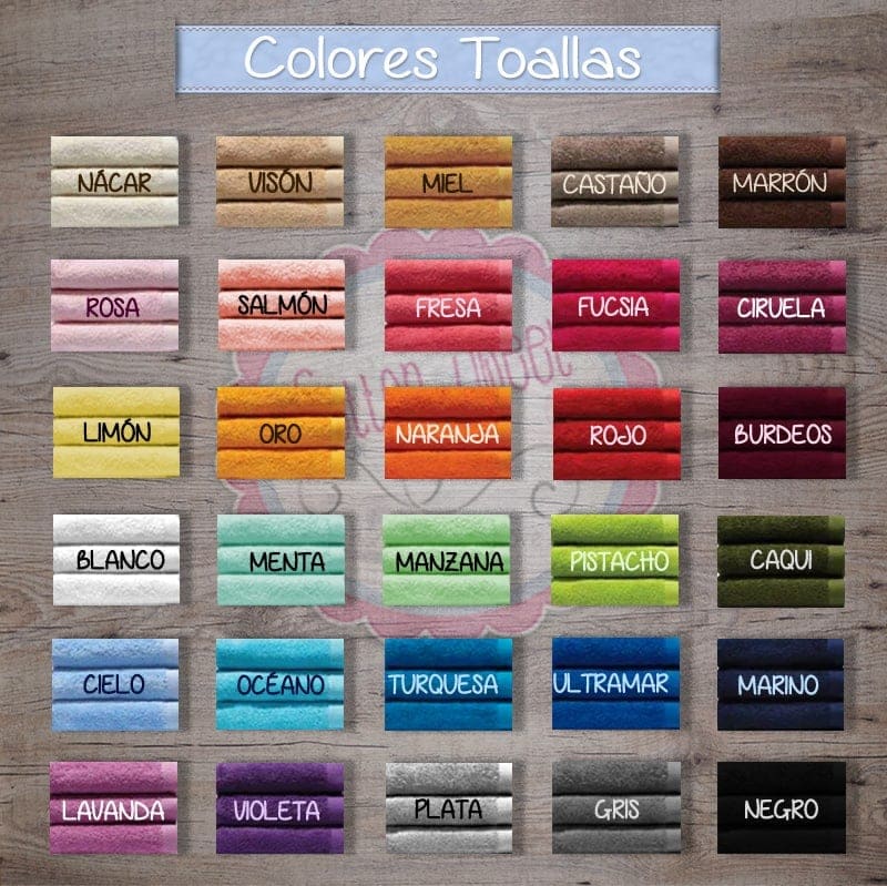 Colores toallas bordadas
