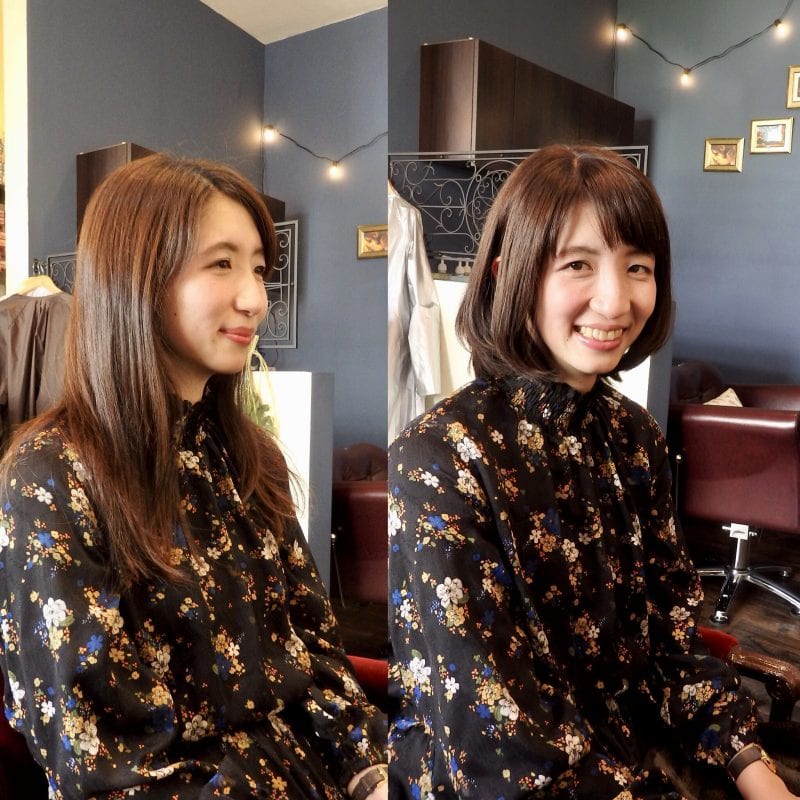 ビフォーアフター 伸ばしていたレイヤースタイル ママ必見 藤沢でカットが上手いと大評判の美容院 ランド
