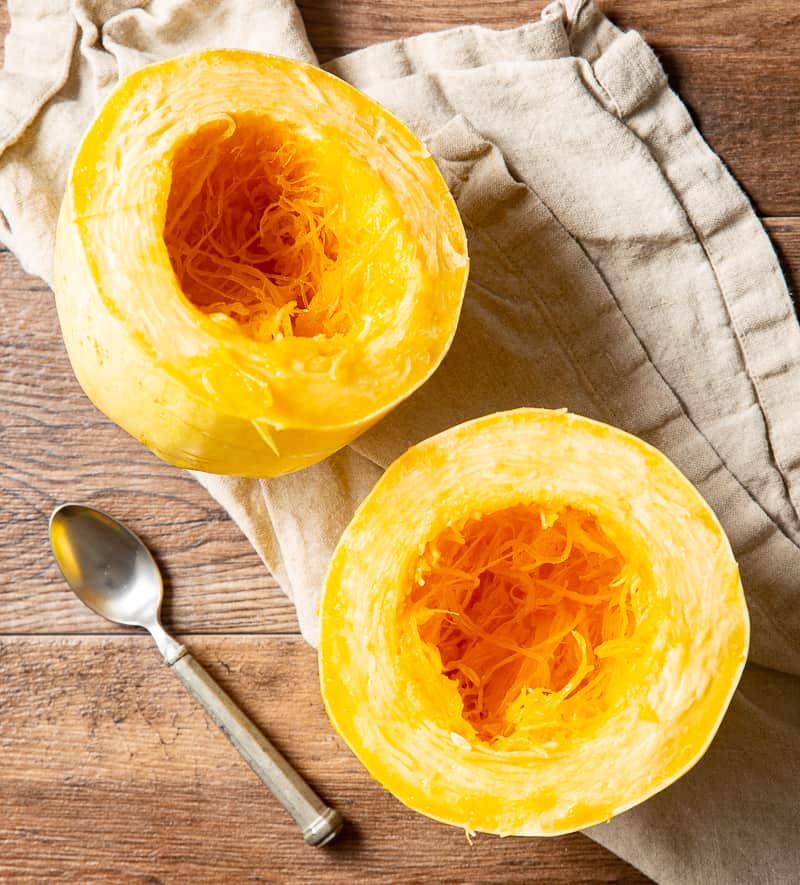How To Cook Spaghetti Squash In The Microwave Basil And Bubbly