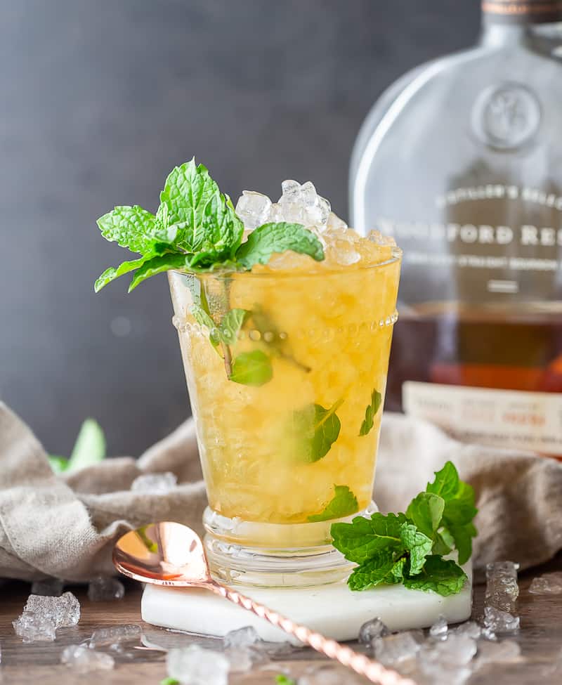 Classic Mint Julep Recipe Basil And Bubbly Let stand until glass is frosty, about 2 minutes. classic mint julep recipe basil and