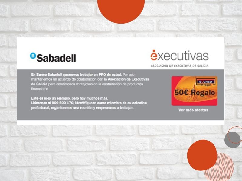 Banco Sabadell ofrece ventajas en renting para socias de Executivas
