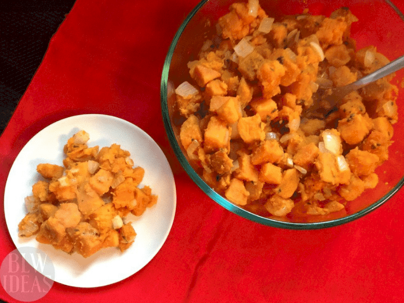sweet potato hash - finger food for babies