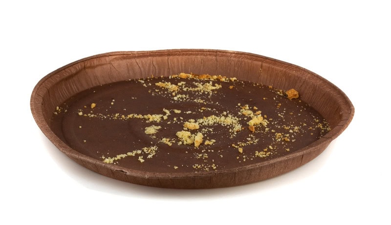 cookie tin with cookie crumbs
