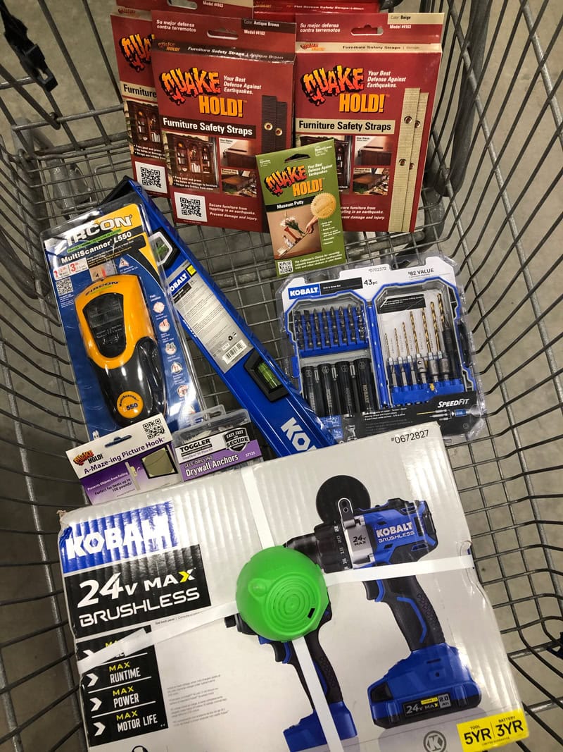 Lowe's Earthquake Haul