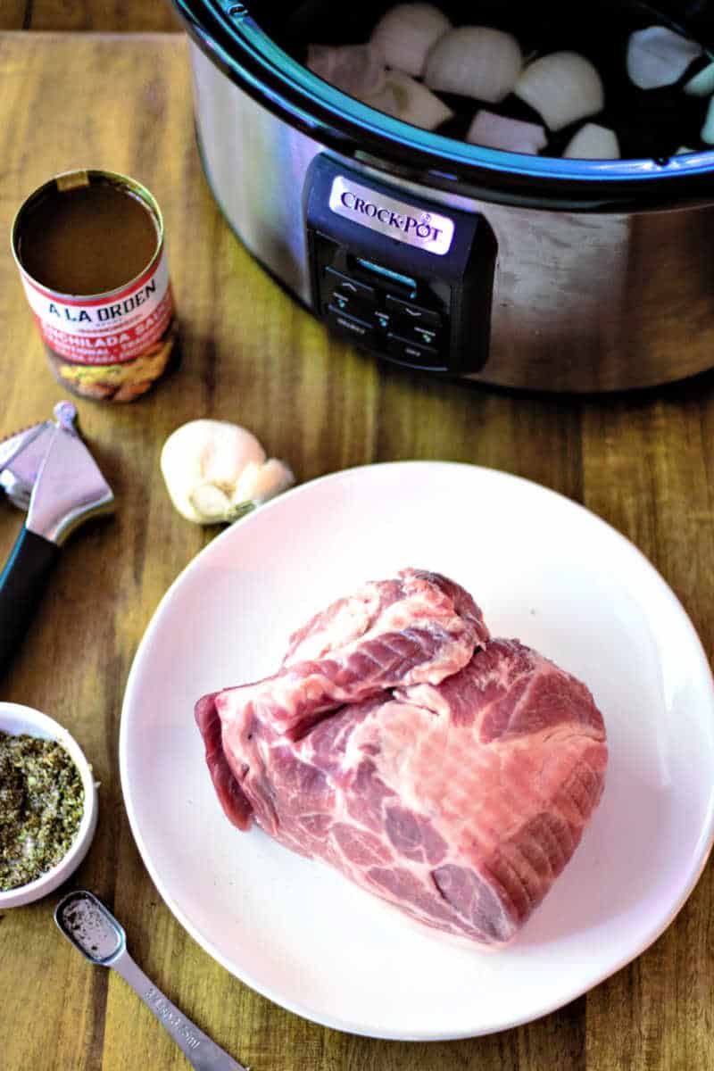 ingredients for pork carnitas