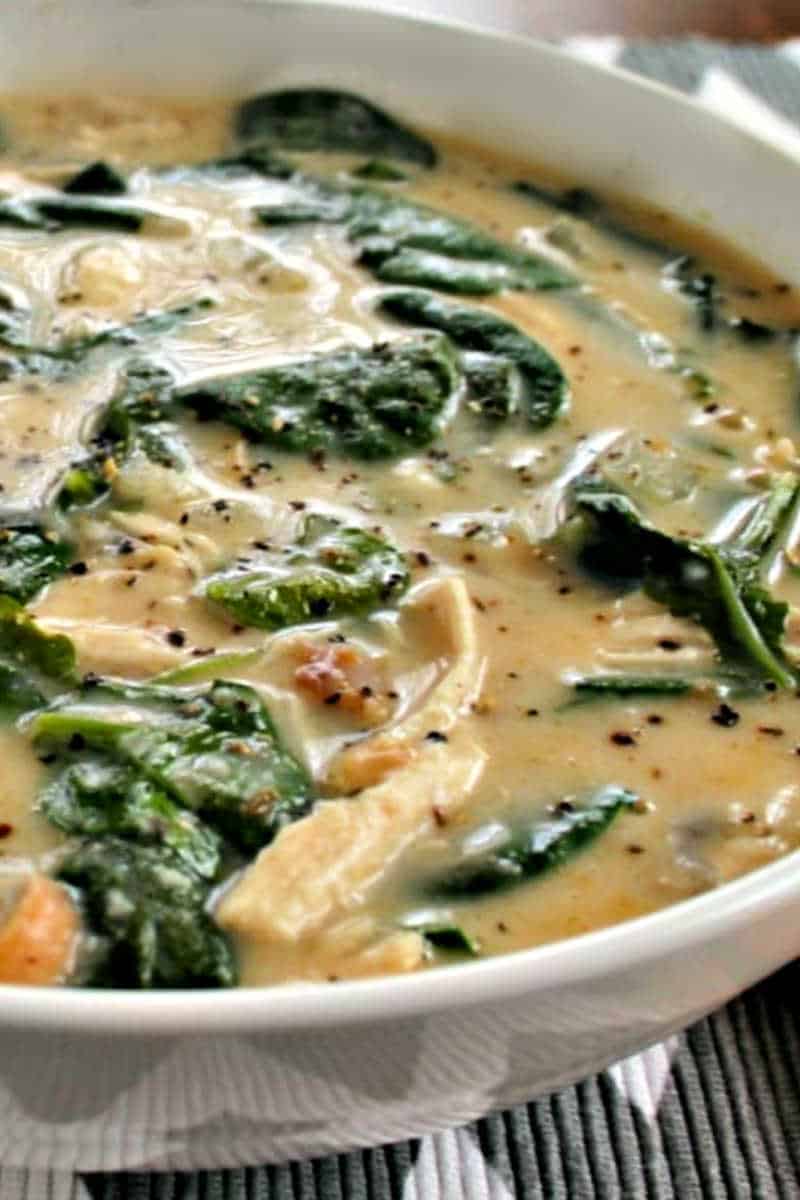 spinach and chicken soup