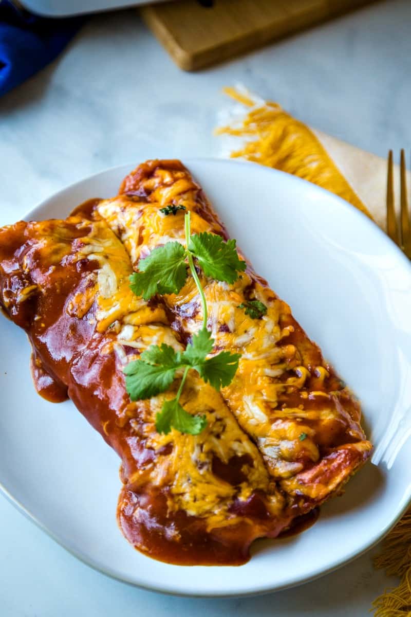 Cheesy Chicken Enchiladas - Secret Baking Method! - Life, Love, and ...