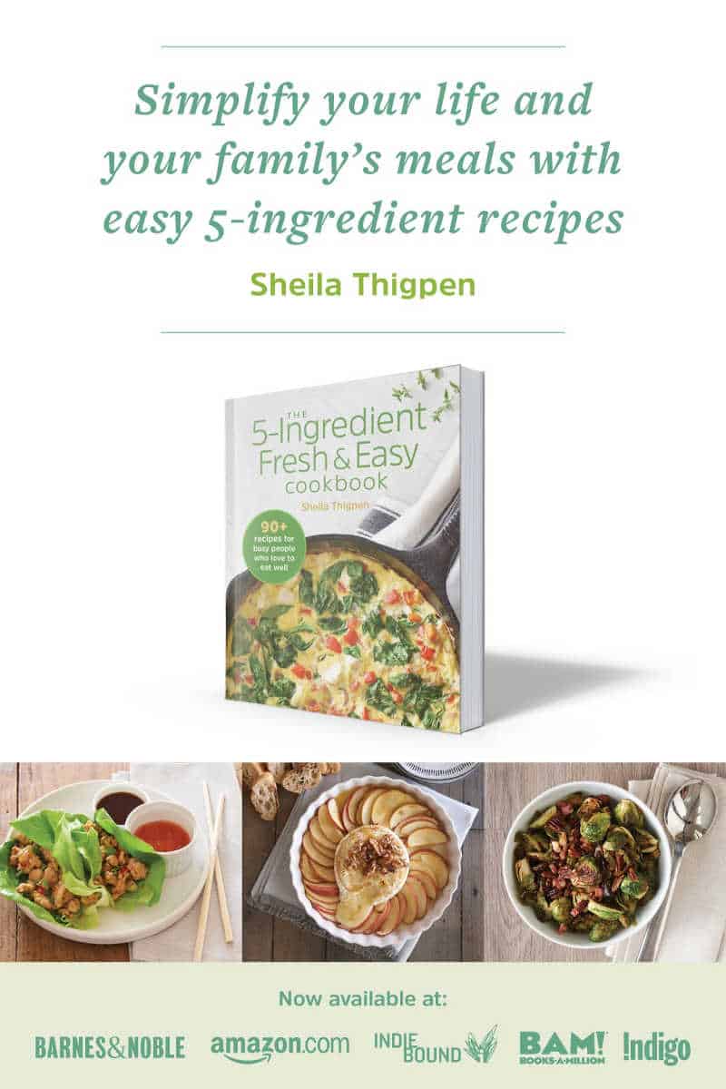 fresh and easy cookbook pin