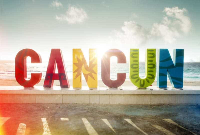 Cancun Sign at the beach
