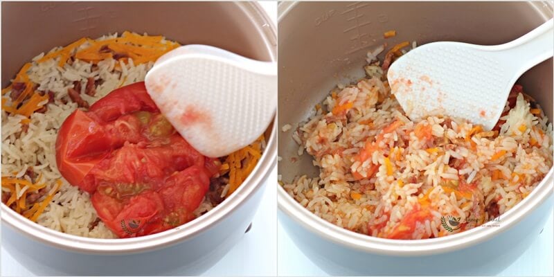 bak kwa tomato rice 1b