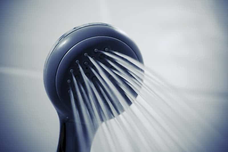 a stream of cold water coming out of the shower