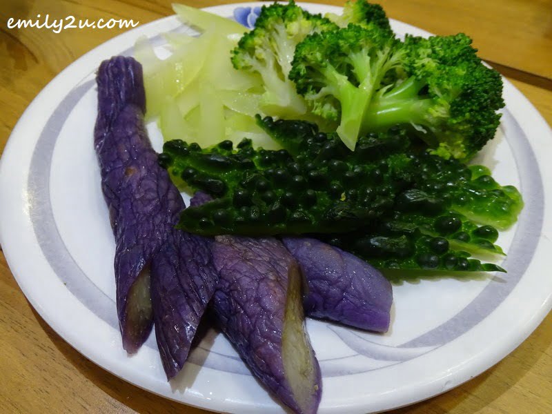 blanched vegetables