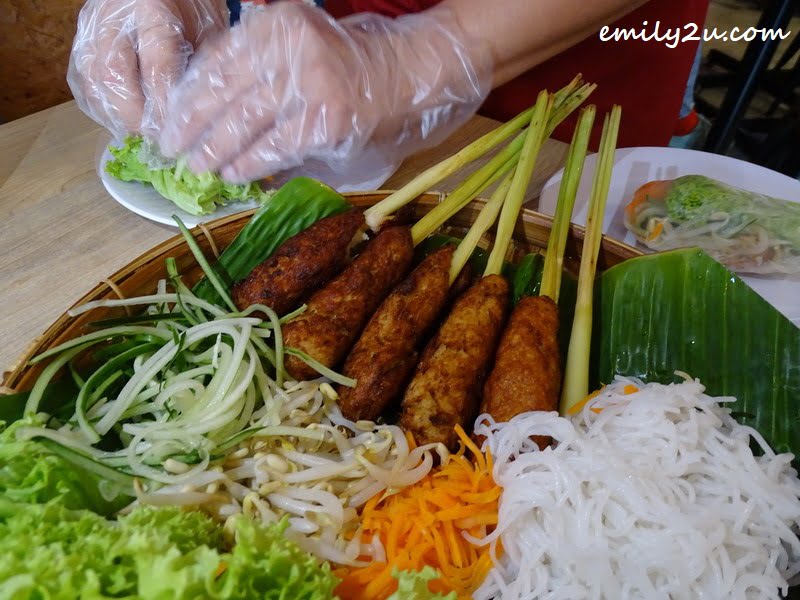 learning to prepare our own fresh spring rolls