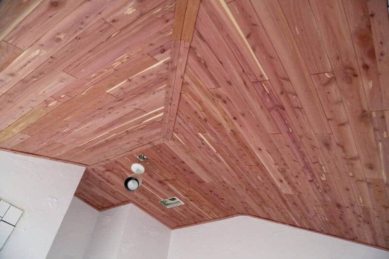 How to Install a Cedar Planked Ceiling - Love & Renovations