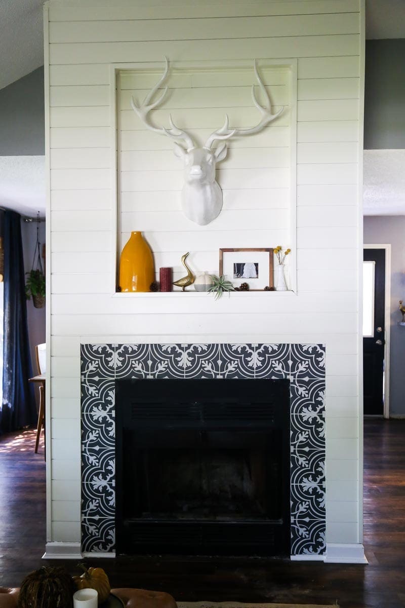Our Diy Fireplace Makeover Love Renovations Easy Diy Fireplace Makeover How To Totally Transform Your With Shiplap