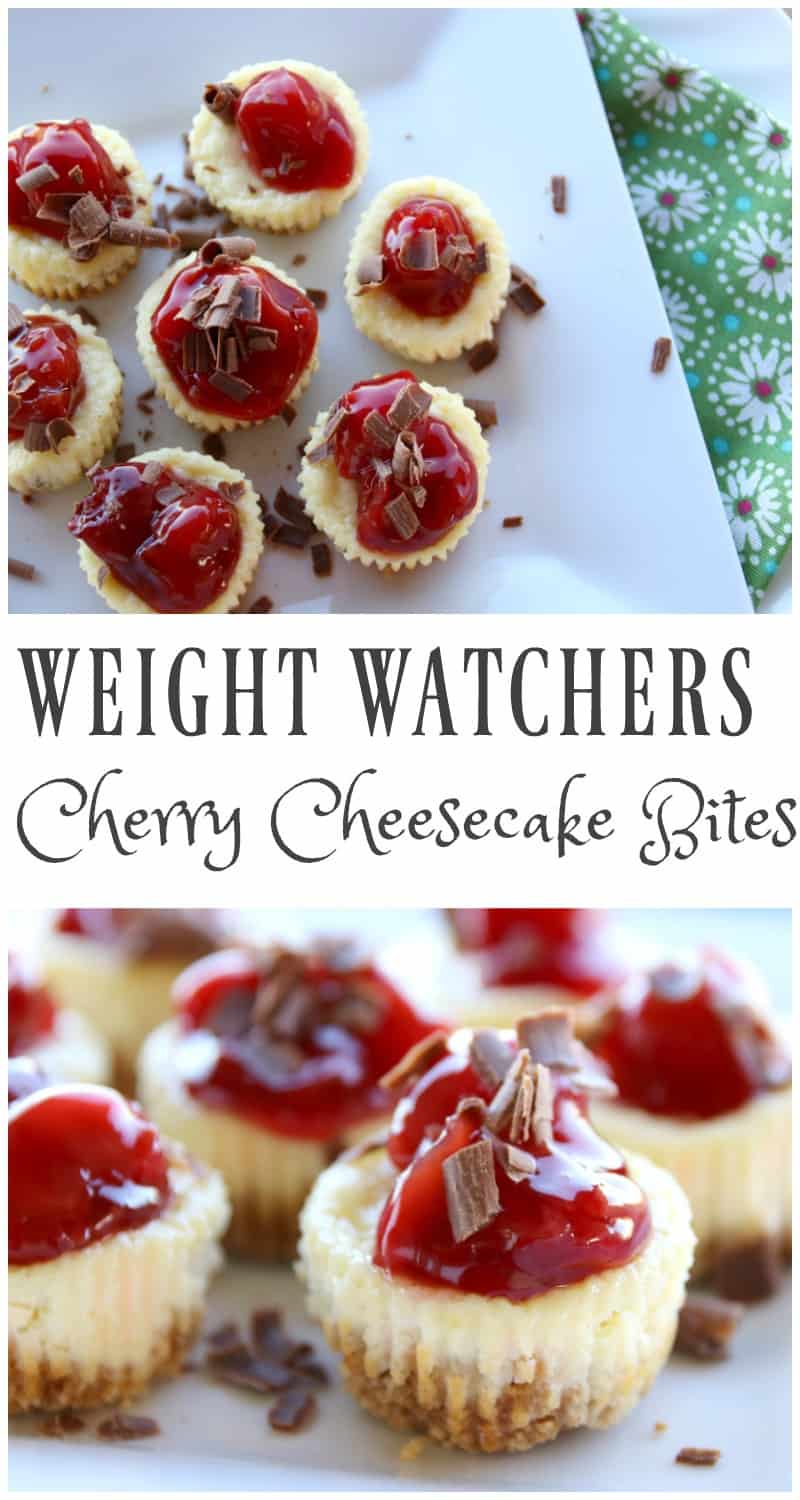 These Weight Watchers Cherry Cheesecake Bites are simple and perfect for any time of the year. There is only 5 Weight Watchers Smart Points in each serving!