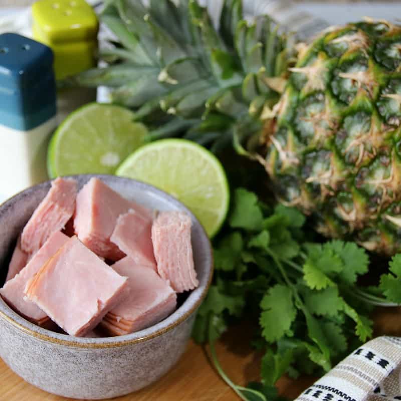 This Weight Watchers Tropical Ham Salad is so simple and only takes a few minutes to make. There is only 3 Weight Watchers Freestyle Smart Points in each serving!