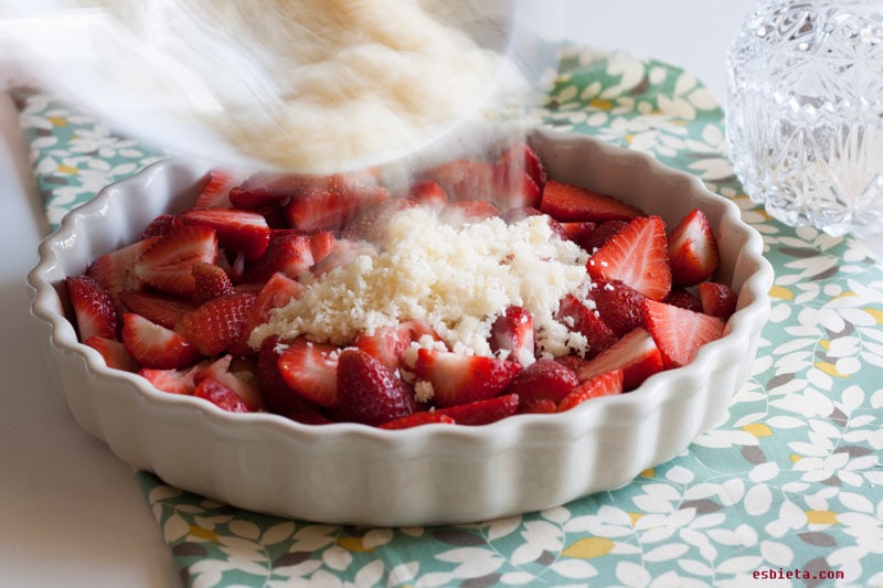 crumble de fresas