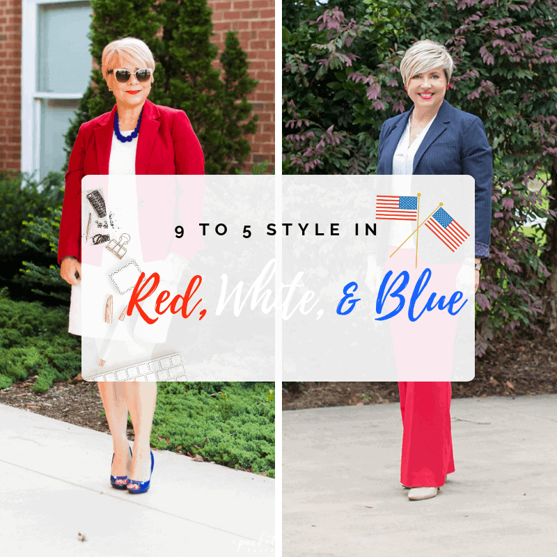 9 to 5 style in red, white and blue