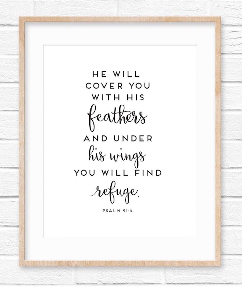 Psalm 91:4 Absolutely free Printable - Sincerely, Sara D. graphic regarding Psalm 91 Printable named Psalm 91:4 Cost-free Printable - Sincerely, Sara D.