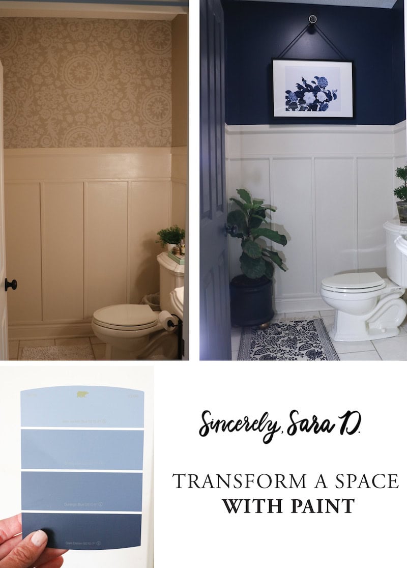 Navy Bathroom Makeover - Sincerely, Sara D. Home Decor & DIY Navy Bathroom Makeover - Sincerely, Sara D. Home Decor & DIY