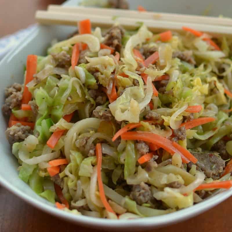 Easy Low Carb Egg Roll in a Bowl | Small Town Woman