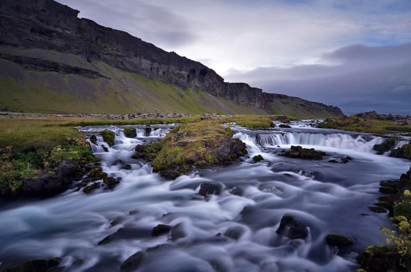 Iceland roadside watefall