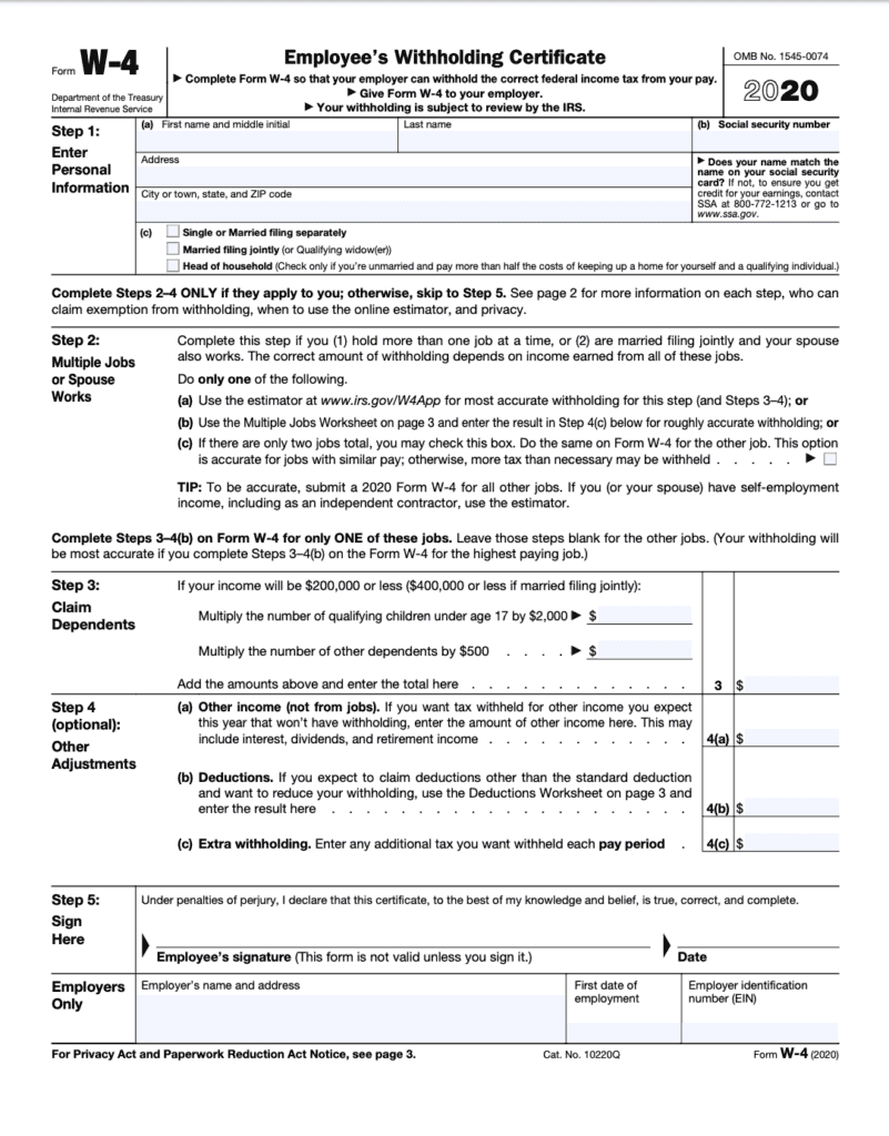 How to fill out new 2020 redesigned w 4 form complete guide