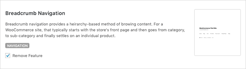 Remove WooCommerce Features - Breadcrumb Navigation