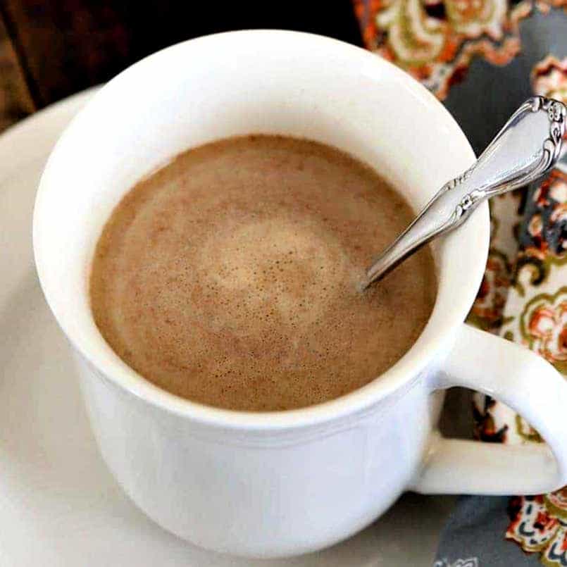 Chai tea in a white mug