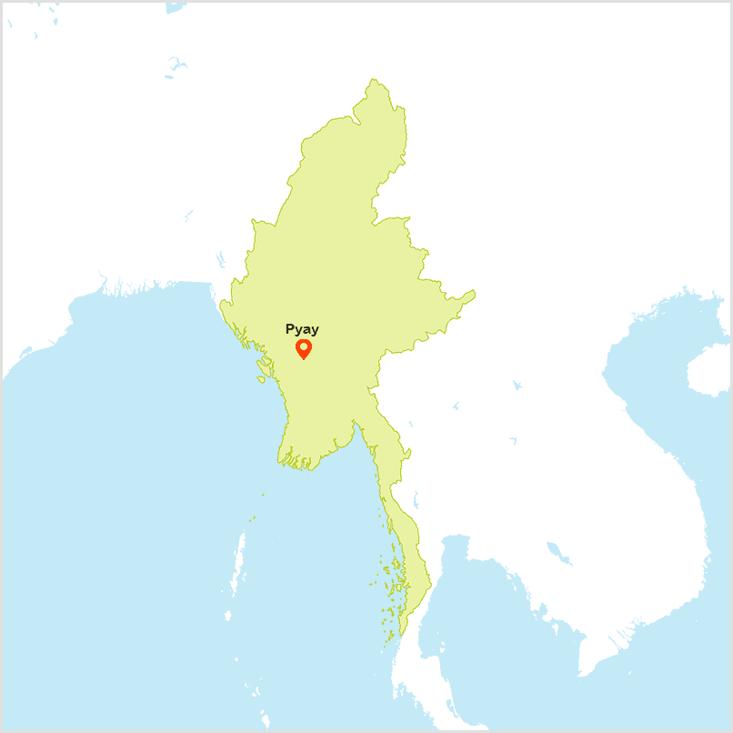 Mappa Pyay Birmania Mappa Pyay Birmania