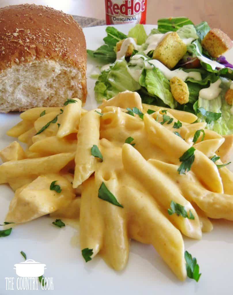 Slow Cooker Buffalo Chicken Pasta