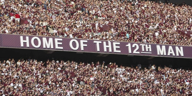 Oskeim Sports’ Free Betting Capsule & Betting Market Report Sep 6, 2014; College Station, TX, USA; Fans cheer before the start of a game between the Texas A&M Aggies and the Lamar Cardinals at Kyle Field. Mandatory Credit: Troy Taormina-USA TODAY Sports