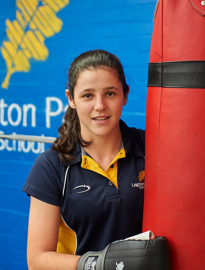 Girl doing boxing