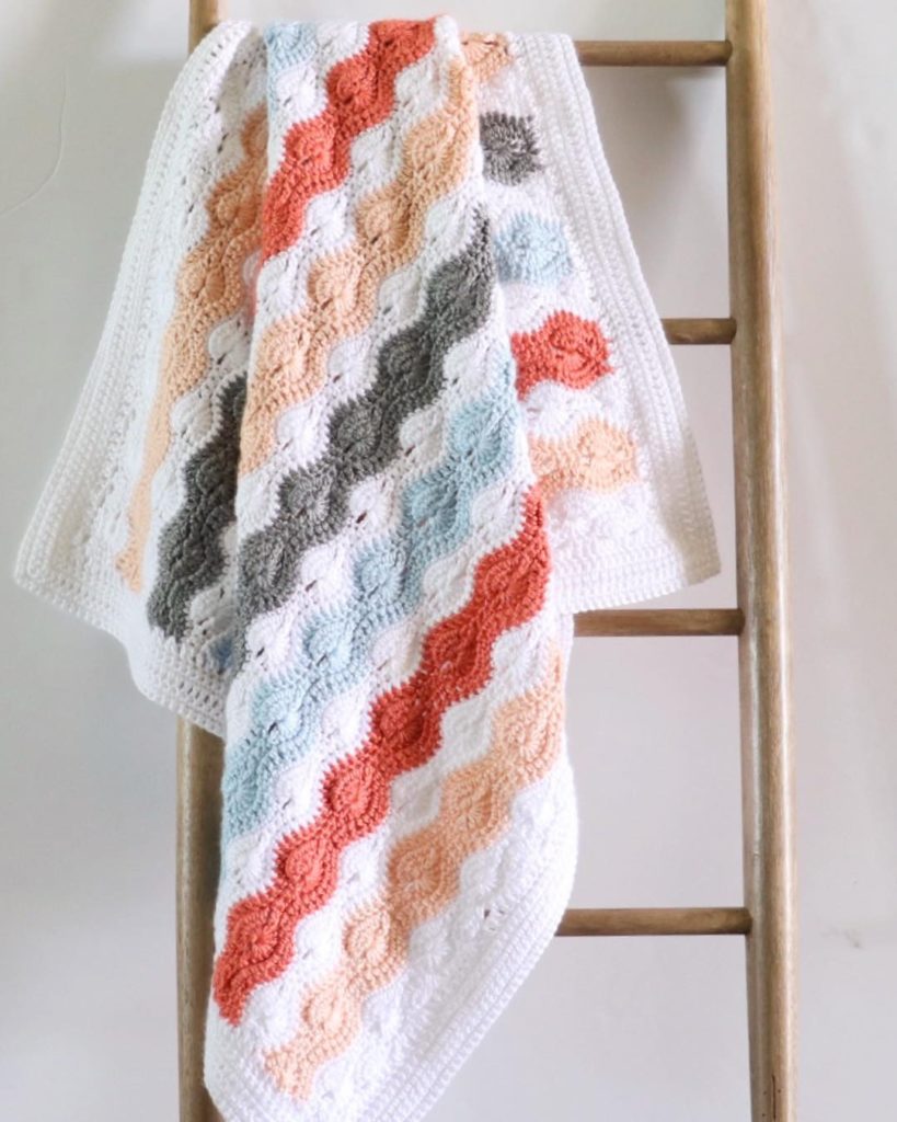 Modified Catherine's Wheel Stitch Baby Blanket