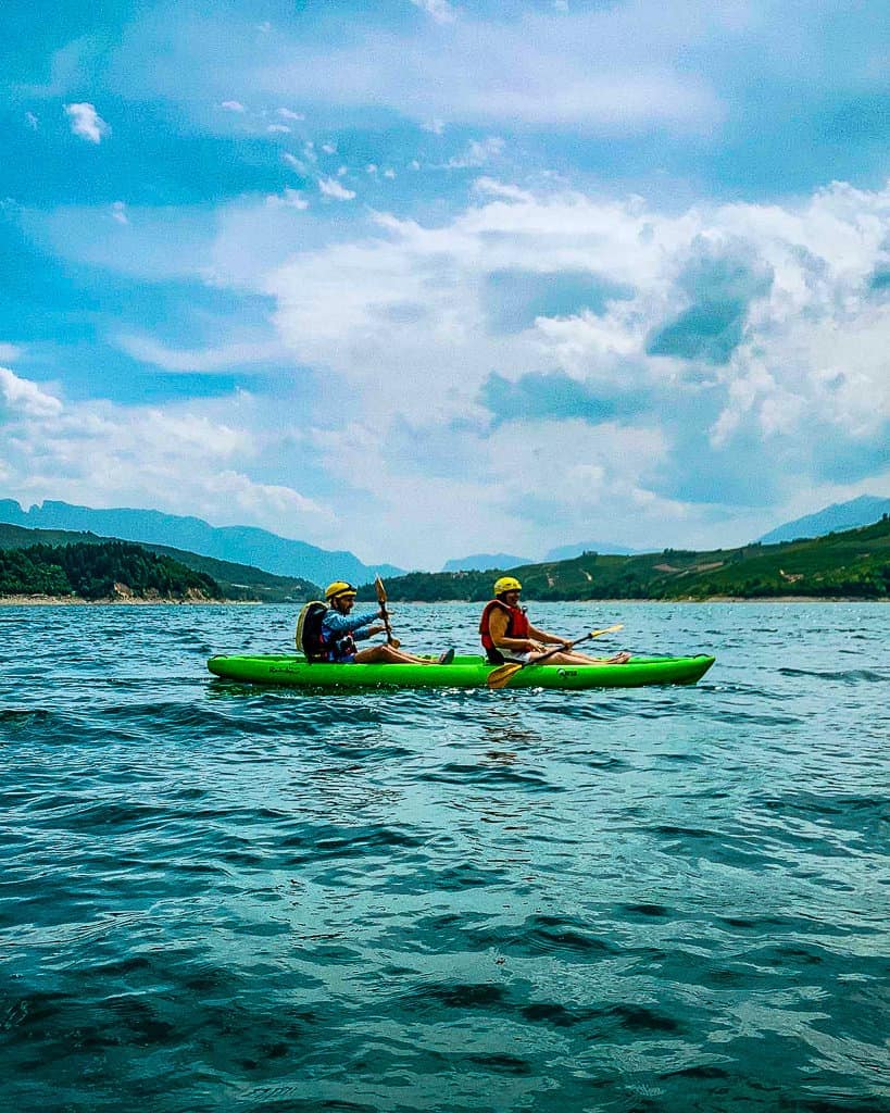 Kayaking on Lake Santa Giustina