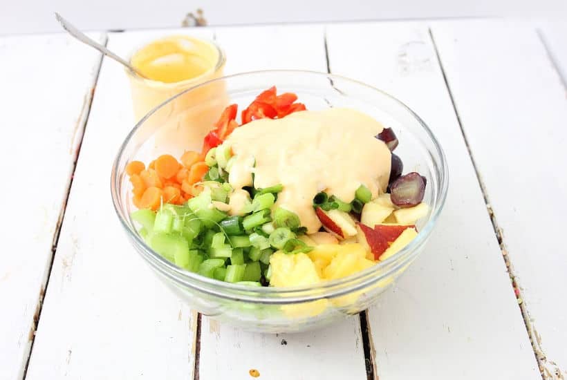 This buffalo chicken salad sandwich is so tasty! Packed with chicken fruit and veggies, It's the perfect sweet and spicy sandwich recipe for lunch or dinner.