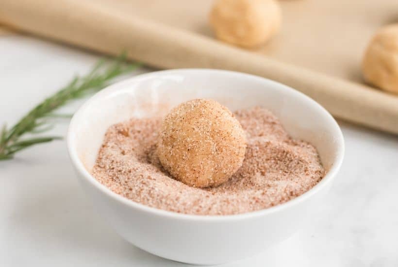 Eggnog Cookies are a fun twist to the classic snickerdoodle cookie. This easy holiday cookie recipe is soft, chewy and rolled in cinnamon sugar.