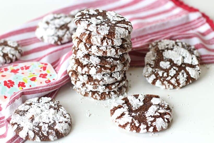 Soft and Chewy Chocolate Crinkle Cookies are a family favorite Christmas cookies. These moist brownie-like cookies aren't just for Christmas though. You can enjoy this cookie's chocolaty goodness all year long.
