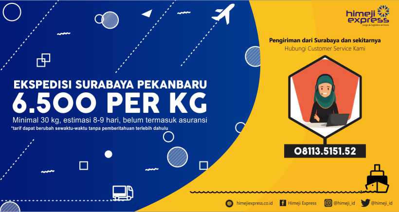 Ekspedisi Murah Surabaya ke Pekanbaru