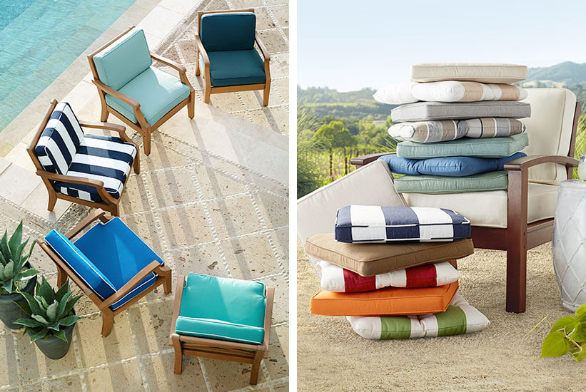 DEEP SEAT PATIO CUSHIONS WITH DIFFERENT COLOR