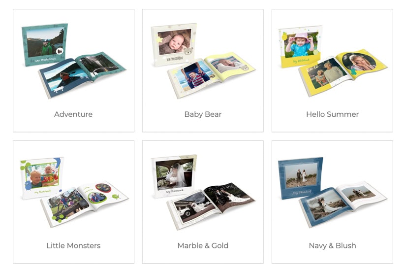 Themed photobook designs