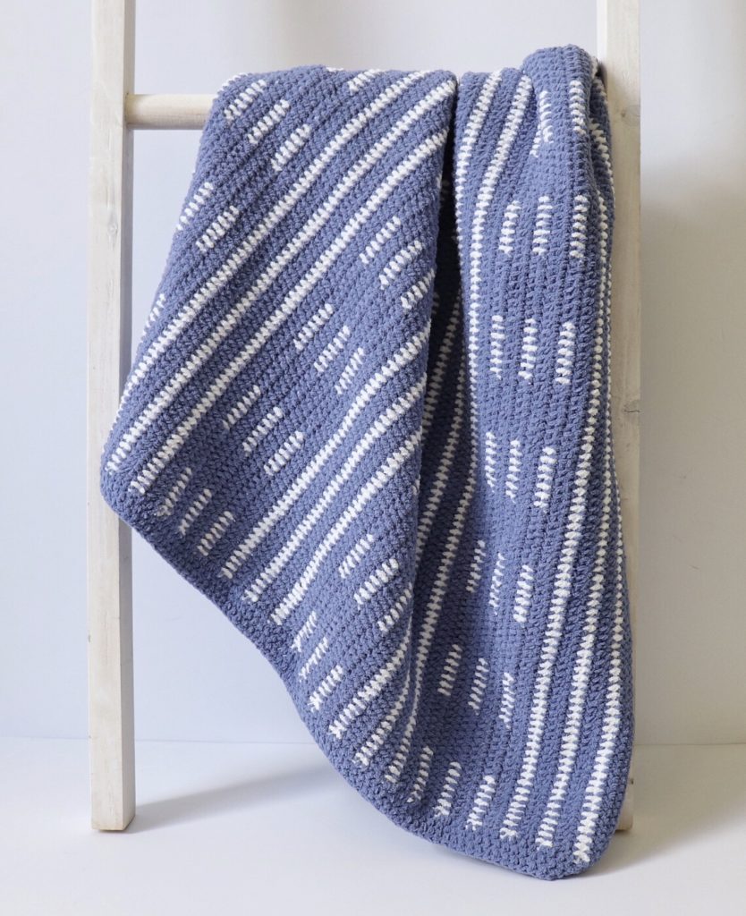 Crochet Lines and Dashes Blanket
