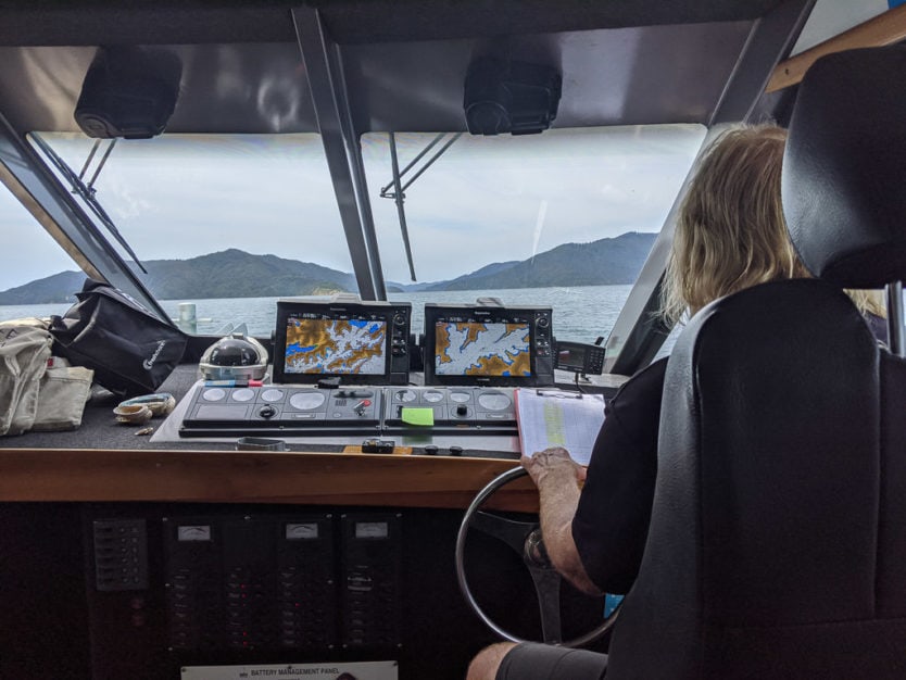 inside the beachcomber picton mail boat cruise