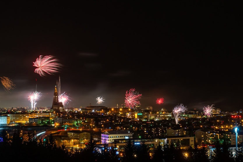 Iceland New Year at Perlan Reykjavik Fireworks Viewing!