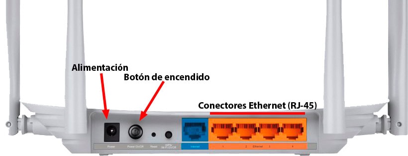tp link archer c50 router parte trasera cómo acceder al router
